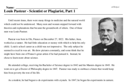 Louis Pasteur<BR>Louis Pasteur - Scientist or Plagiarist, Part 1