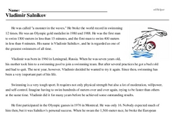 Print <i>Vladimir Salnikov</i> reading comprehension.