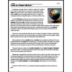 Print <i>World on a Window Sill, Part 1</i> reading comprehension.