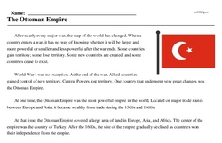 Print <i>The Ottoman Empire</i> reading comprehension.