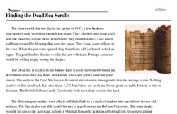 Print <i>Finding the Dead Sea Scrolls</i> reading comprehension.