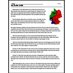 Print <i>The Berlin Airlift</i> reading comprehension.
