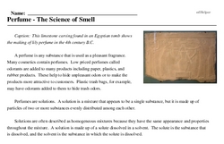 Print <i>Perfume - The Science of Smell</i> reading comprehension.
