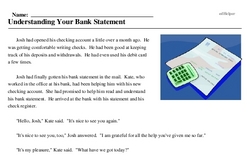 Print <i>Understanding Your Bank Statement</i> reading comprehension.