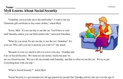 Print <i>Myli Learns About Social Security</i> reading comprehension.