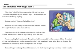 Print <i>The Purloined Web Page, Part 1</i> reading comprehension.