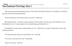 Print <i>The Purloined Web Page, Part 2</i> reading comprehension.