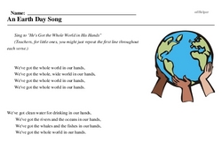 Print <i>An Earth Day Song</i> reading comprehension.