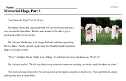 Print <i>Memorial Flags, Part 1</i> reading comprehension.