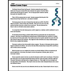 Print <i>Human Genome Project</i> reading comprehension.