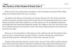 Print <i>The Mystery of the Strand of Pearls, Part 2</i> reading comprehension.