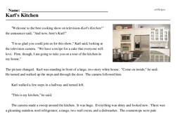 Print <i>Karl's Kitchen</i> reading comprehension.