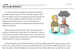 Print <i>Fire in the Kitchen!</i> reading comprehension.