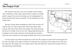Print <i>The Oregon Trail</i> reading comprehension.