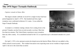 Print <i>The 1974 Super Tornado Outbreak</i> reading comprehension.