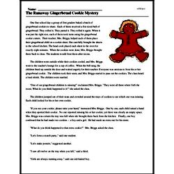 Print <i>The Runaway Gingerbread Cookie Mystery</i> reading comprehension.