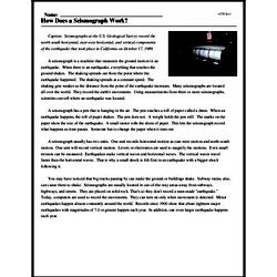 How Does a Seismograph Work? - Reading Comprehension Worksheet | edHelper