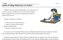 Print <i>Sonnet Writing Made Easy (or Easier)</i> reading comprehension.