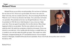 Print <i>Richard Nixon</i> reading comprehension.