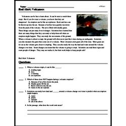 Print <i>Red Alert: Volcanoes</i> reading comprehension.