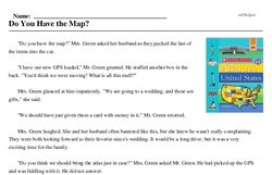 Print <i>Do You Have the Map?</i> reading comprehension.