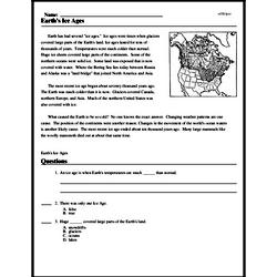 Earth's Ice Ages - Reading Comprehension Worksheet | edHelper