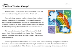 Print <i>Why Does Weather Change?</i> reading comprehension.