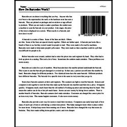 Print <i>How Do Barcodes Work?</i> reading comprehension.