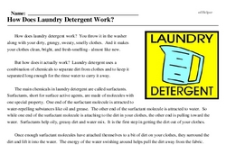 Print <i>How Does Laundry Detergent Work?</i> reading comprehension.