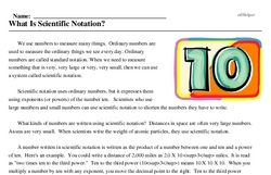 Print <i>What Is Scientific Notation?</i> reading comprehension.