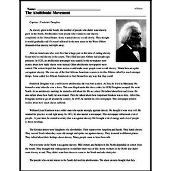 The Abolitionist Movement | edHelper
