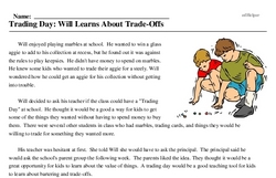 Print <i>Trading Day: Will Learns About Trade-Offs</i> reading comprehension.