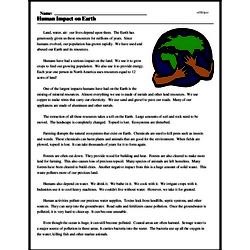Human Impact on Earth | edHelper